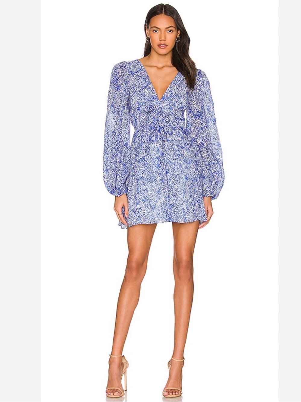 Amanda Uprichard 'Morello' Blue Linen Dress Size XS